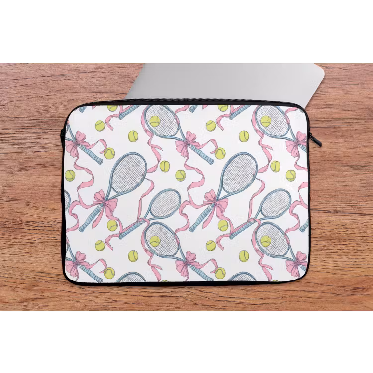 Tennis - Strikken - Kleurrijk laptophoes neopreen klein 279 -tafel