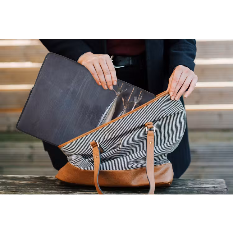 Laptop Sleeve - Three Fish - Rope - Drie vissen - Touw laptophoes neopreen klein