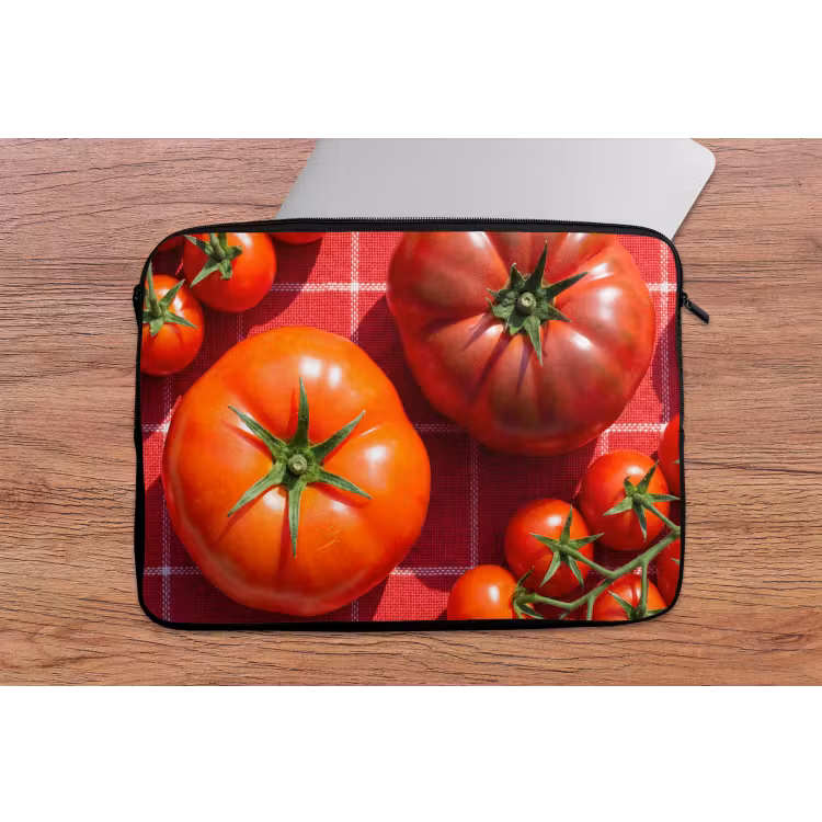 Laptop Sleeve - Tomato - Red - Food - Tomaat - Rood - Eten laptophoes neopreen klein