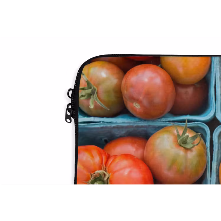 Laptop Sleeve - Tomatoes - Food - Colorful - Tomaten - Eten - Kleurrijk laptophoes neopreen klein