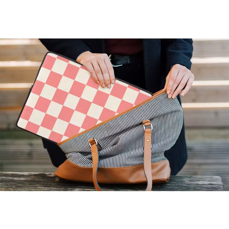 Traditioneel - Patroon - Roze laptophoes neopreen klein 279 -tas