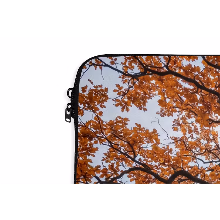 Boom - Bladerdak - Herfst - Oranje - Sfeervol laptophoes neopreen klein -detail