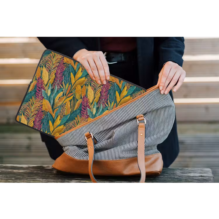 Tropische - Botanisch - Patroon - Kleurrijk - Exotisch laptophoes neopreen klein 279 -tas