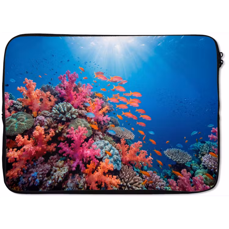 Onderwater - Koraalrif - Vissen - Oceaan - Natuur laptophoes neopreen klein -zkaufland3dotto