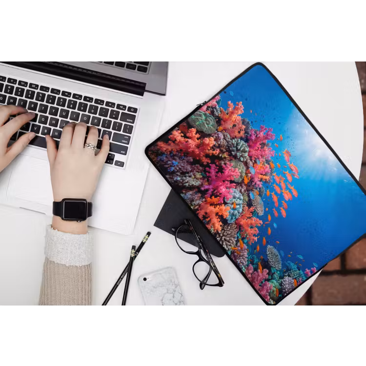 Onderwater - Koraalrif - Vissen - Oceaan - Natuur laptophoes neopreen klein -bureau