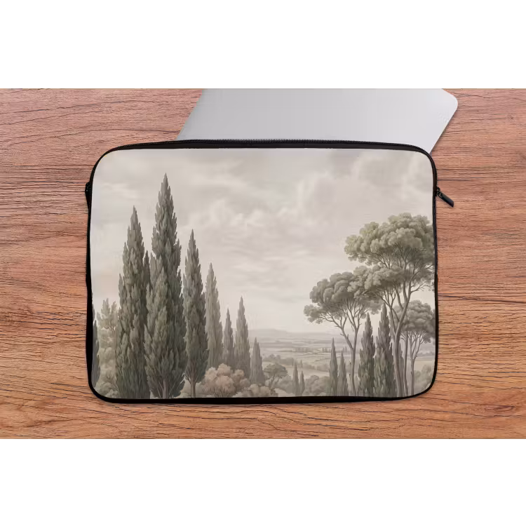 Vallei - Bos - Natuur - Groen laptophoes neopreen klein -tafel