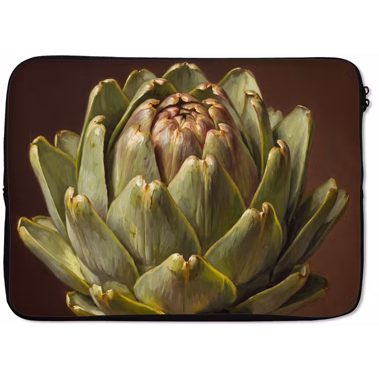 Laptop Sleeve - Vegetable - Artichoke - Green - Groente - Artisjok - Groen laptophoes neopreen klein