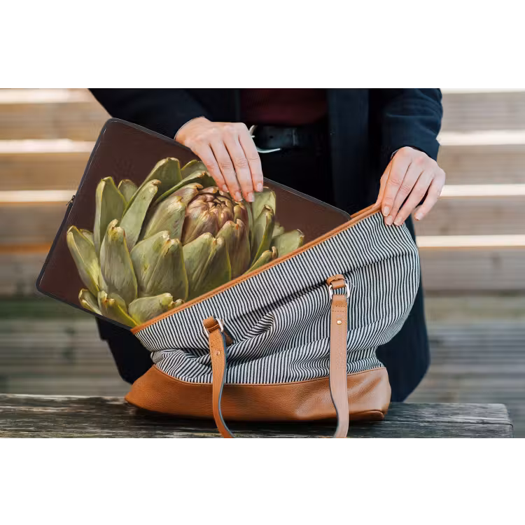 Laptop Sleeve - Vegetable - Artichoke - Green - Groente - Artisjok - Groen laptophoes neopreen klein