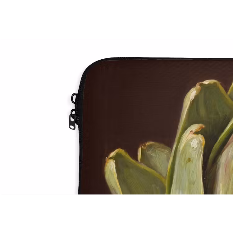 Laptop Sleeve - Vegetable - Artichoke - Green - Groente - Artisjok - Groen laptophoes neopreen klein