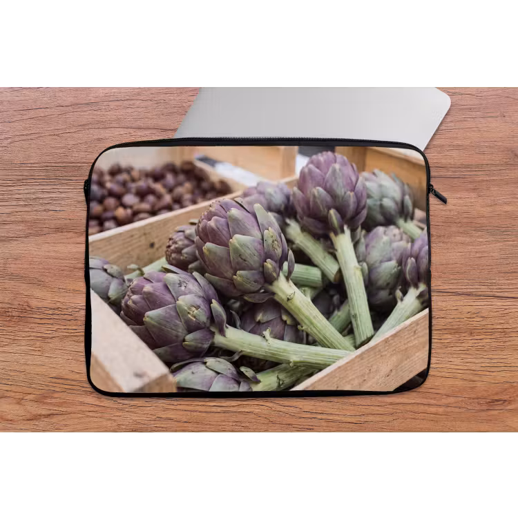 Laptop Sleeve - Vegetables - Market - Fresh - Groenten - Markt - Vers laptophoes neopreen klein