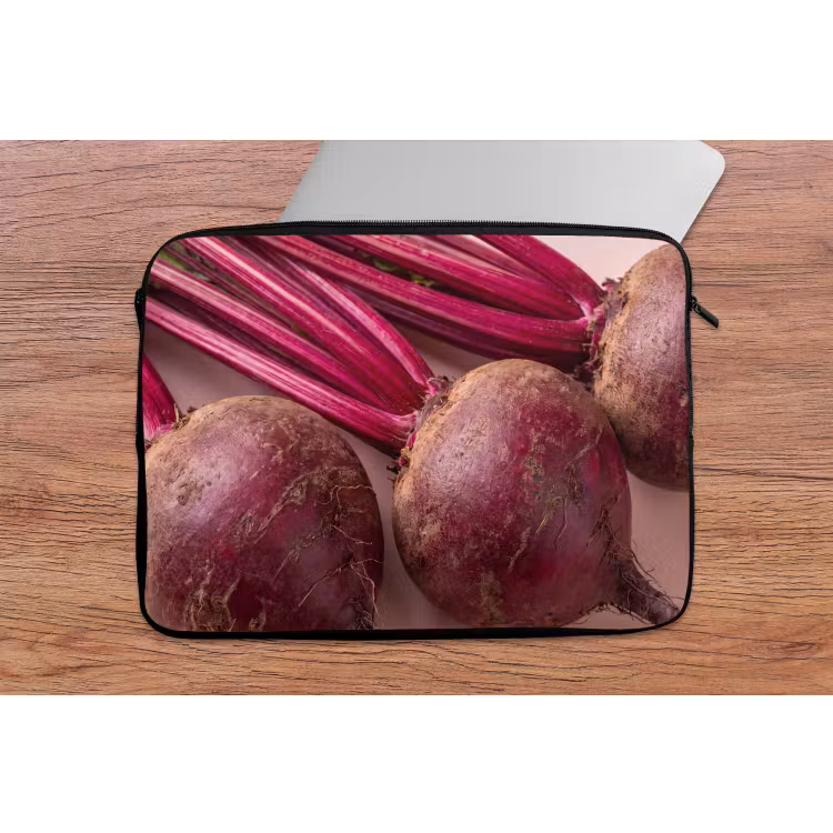 Laptop Sleeve - Vegetables - Red - Fresh - Groente - Rood - Vers laptophoes neopreen klein