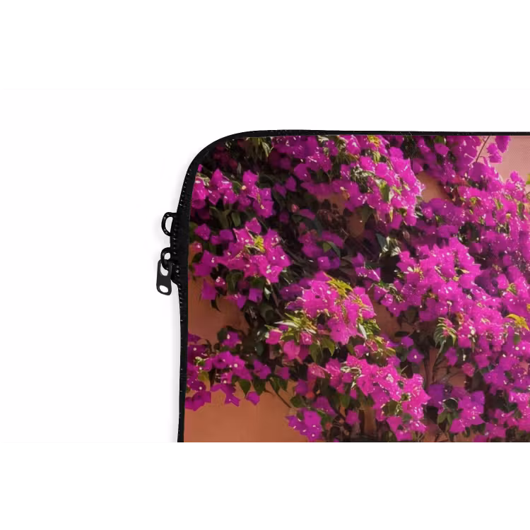 Voertuig - Roze - Kust - Zomer - Reizen laptophoes neopreen klein -detail