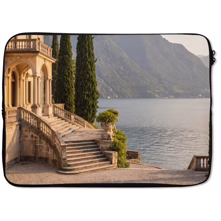 Laptop Sleeve - Villa - Water - Stairs - Villa - water -trappen laptophoes neopreen klein