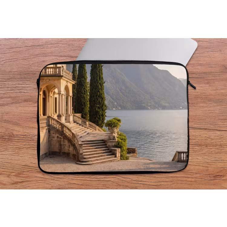 Laptop Sleeve - Villa - Water - Stairs - Villa - water -trappen laptophoes neopreen klein