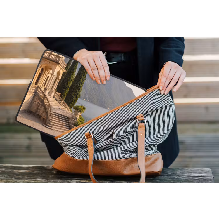 Laptop Sleeve - Villa - Water - Stairs - Villa - water -trappen laptophoes neopreen klein