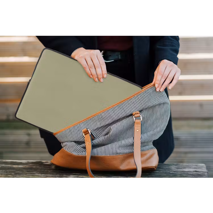 Vintage - Sage - Groen laptophoes neopreen klein 279 -tas