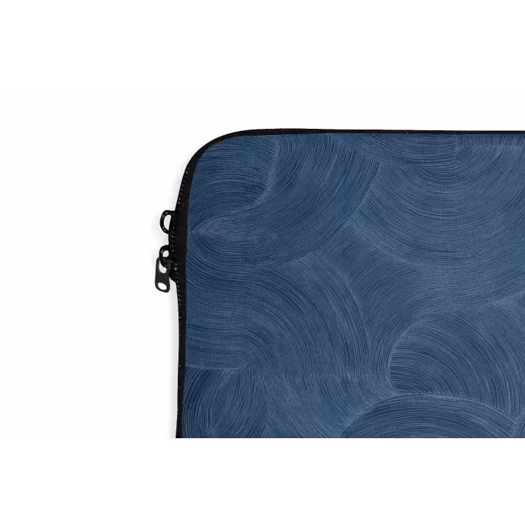 Golven - Textuur - Patroon - Blauw laptophoes neopreen klein 279 -detail
