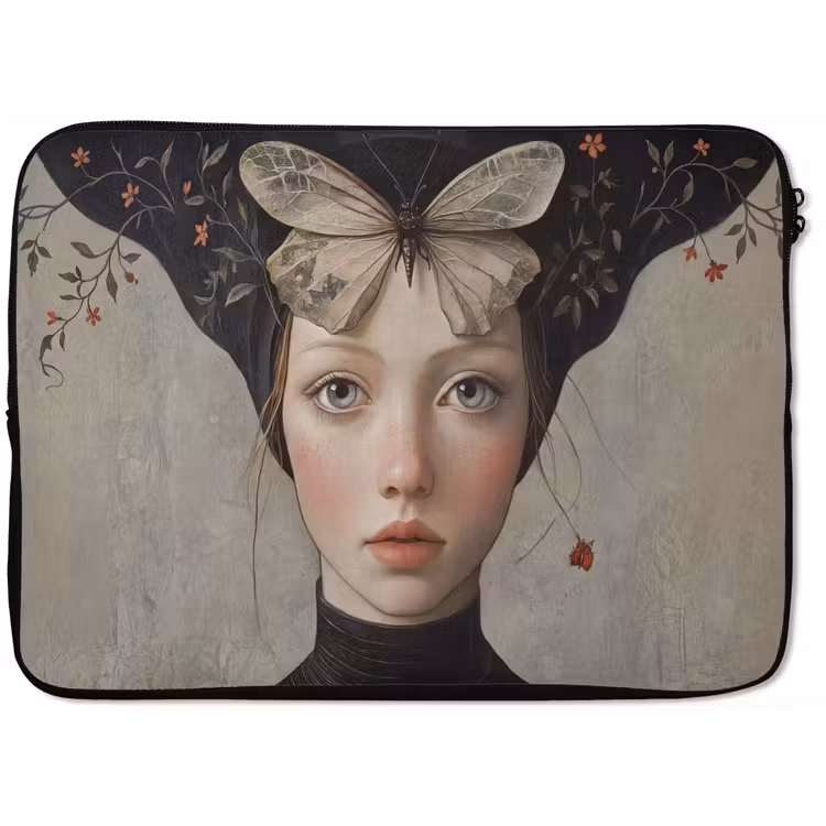Woman - Butterfly - Art - Classic - Muted laptophoes neopreen klein -zkaufland3dotto