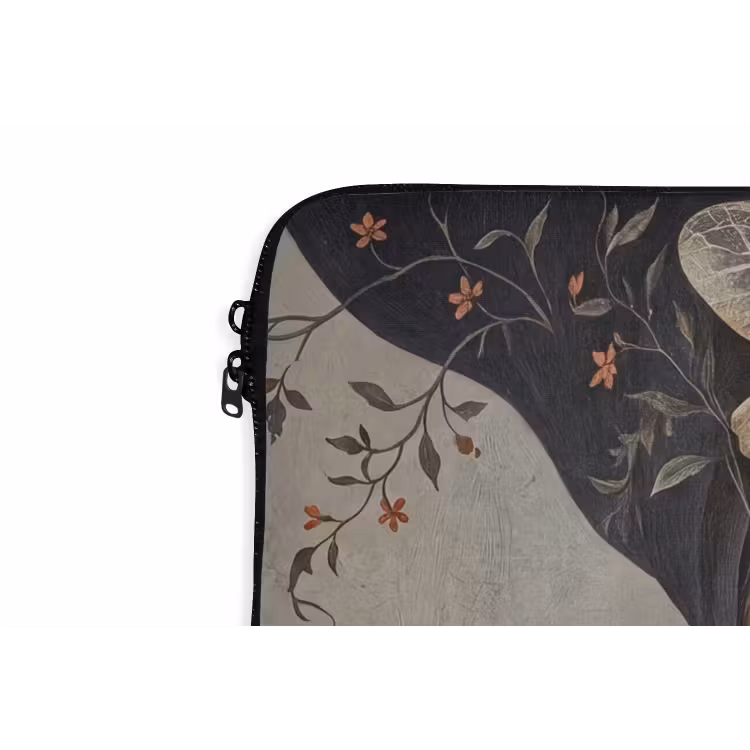 Woman - Butterfly - Art - Classic - Muted laptophoes neopreen klein -detail