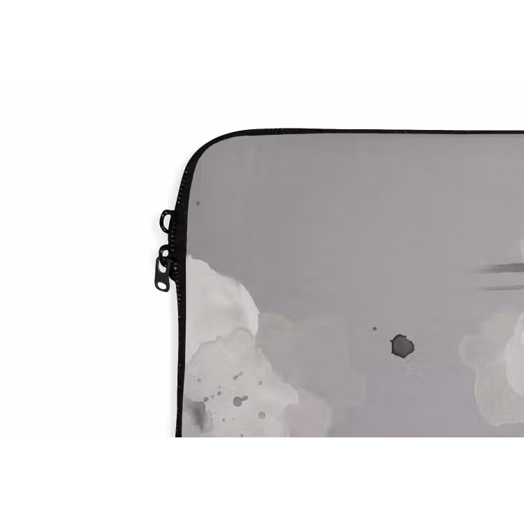 Vrouw - Wolk - Grijs laptophoes neopreen klein -detail