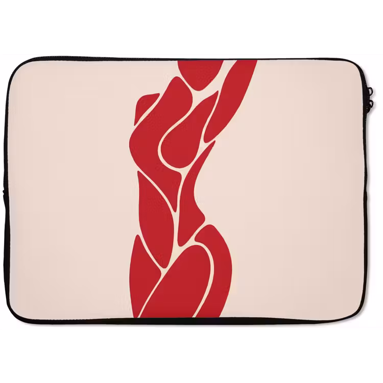 Vrouw - Figuur - Abstract - Modern - Rood laptophoes neopreen klein -zkaufland3dotto