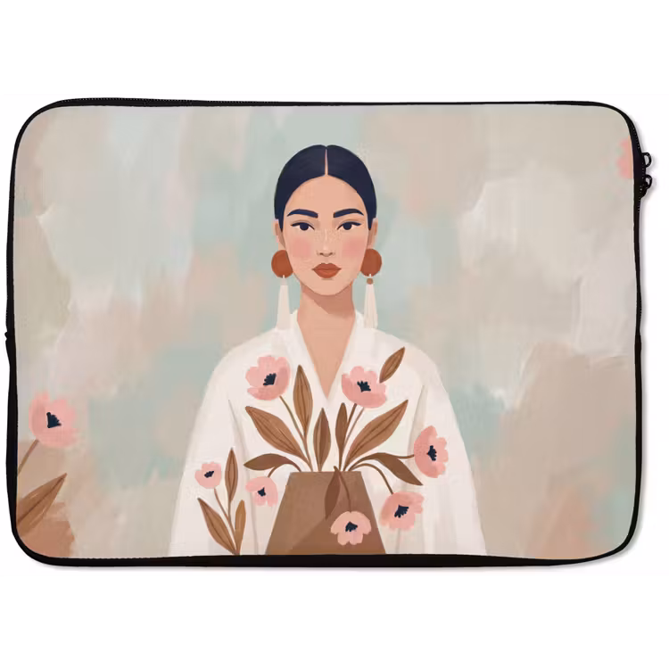 Vrouw - Kimono - Pastel laptophoes neopreen klein -zkaufland3dotto