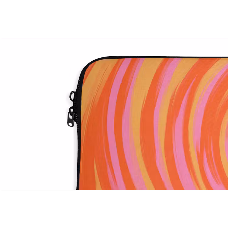 Vrouw - Portret - Kunst - Abstract - Roze laptophoes neopreen klein -detail