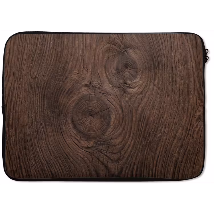Houtnerf - Textuur - Patroon - Bruin - Rustiek laptophoes neopreen klein -zkaufland3dotto