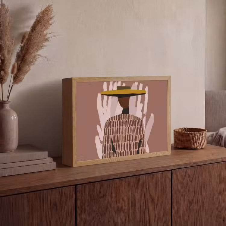 Abstract - Figuur - Illustratie - Hoed Light Box met batterij (Wandlamp) middel -sfeer2