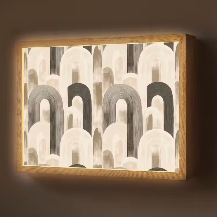 Abstract - Patroon - Bogen Light Box met batterij (Wandlamp) middel 907 -z3d_website