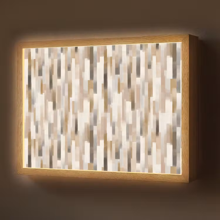 Abstract - Patroon - Kwaststreken Light Box met batterij (Wandlamp) middel 907 -z3d_website