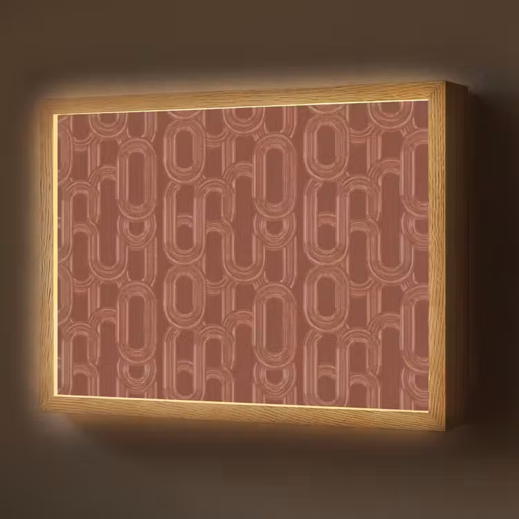 Abstract - Textuur - Bruin Light Box met batterij (Wandlamp) middel 907 -z3d_website