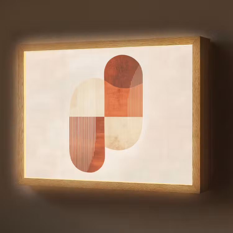 Bogen - Beige - Vormen Light Box met batterij (Wandlamp) middel -z3d_website