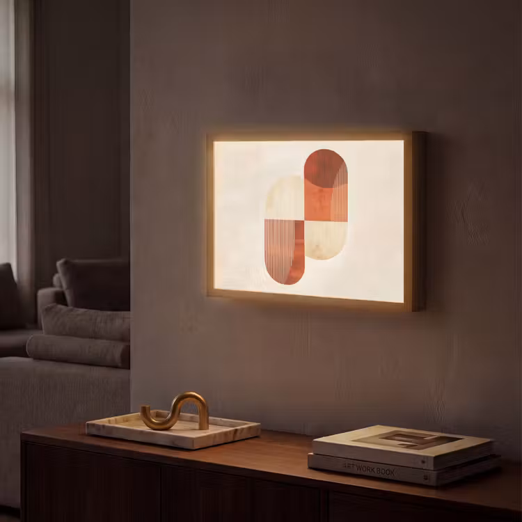 Bogen - Beige - Vormen Light Box met batterij (Wandlamp) middel -sfeer1