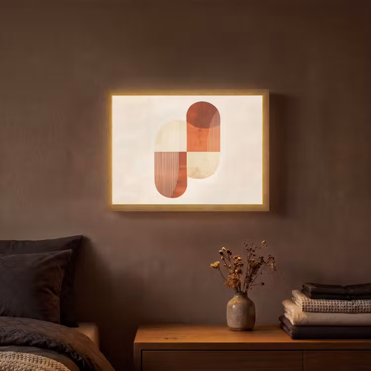 Bogen - Beige - Vormen Light Box met batterij (Wandlamp) middel -sfeer4