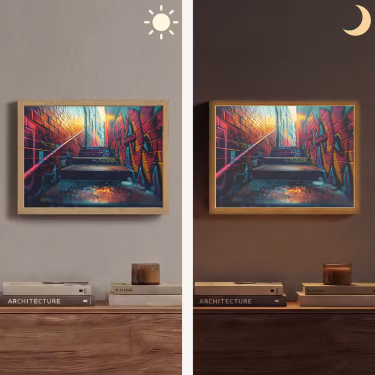 Architectuur - Neon - Trap - Graffiti Light Box met batterij (Wandlamp) middel -sfeer3