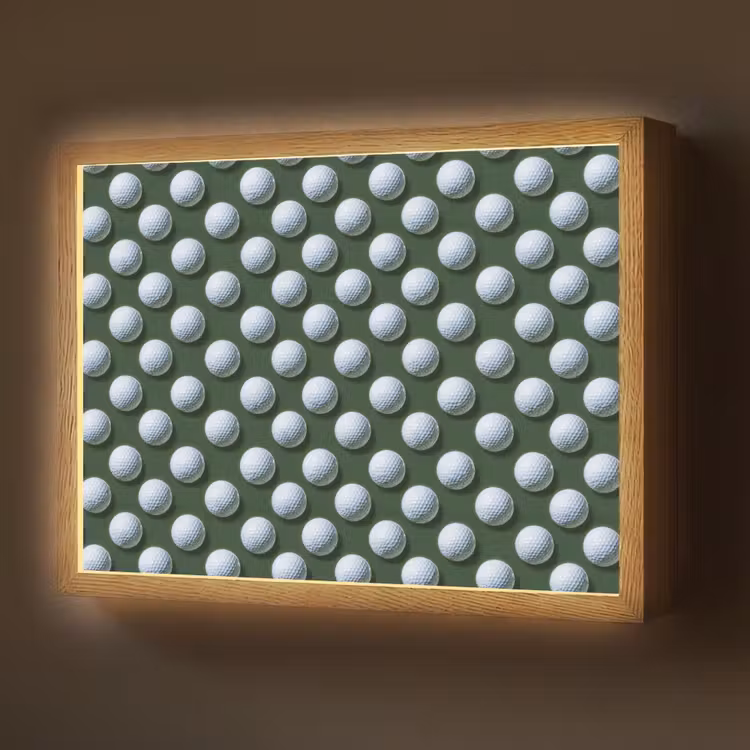 Ballen - Golf - Groen Light Box met batterij (Wandlamp) middel 907 -z3d_website