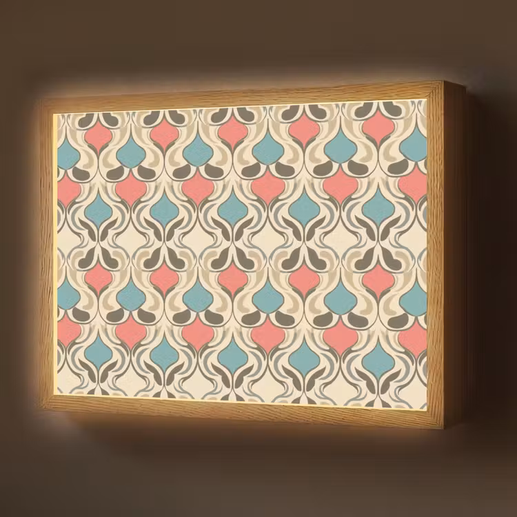 Barok - Retro - Kleurrijk Light Box met batterij (Wandlamp) middel 907 -z3d_website