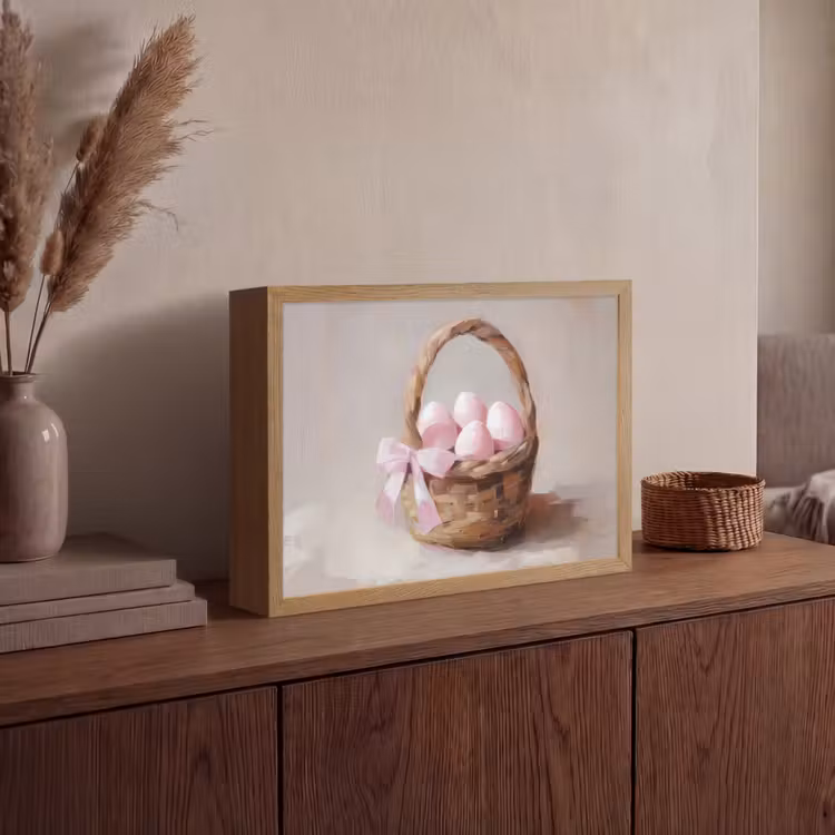 Mand - Eieren - Roze Light Box met batterij (Wandlamp) middel -sfeer2