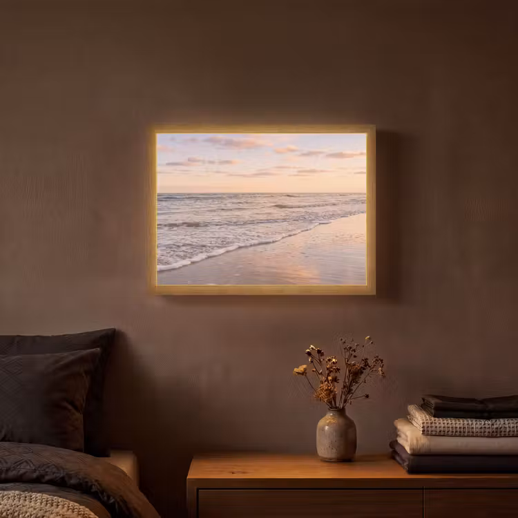 Strand - Branding - Wolken Light Box met batterij (Wandlamp) middel -sfeer4