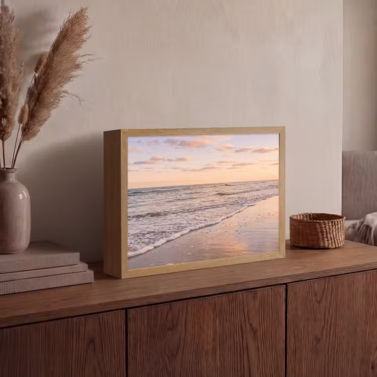 Strand - Branding - Wolken Light Box met batterij (Wandlamp) middel -sfeer2