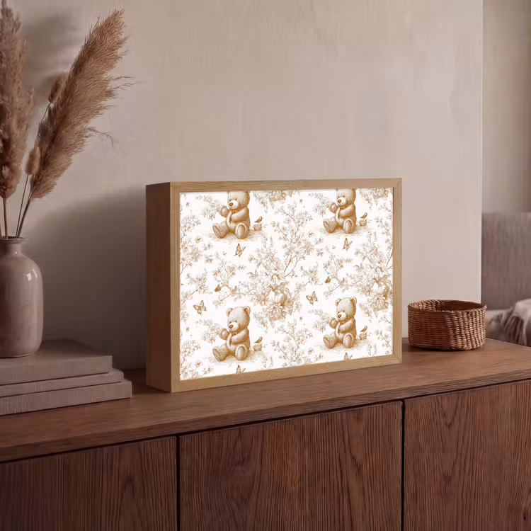 Beer - Tijdloos - Bruin Light Box met batterij (Wandlamp) middel 907 -sfeer2