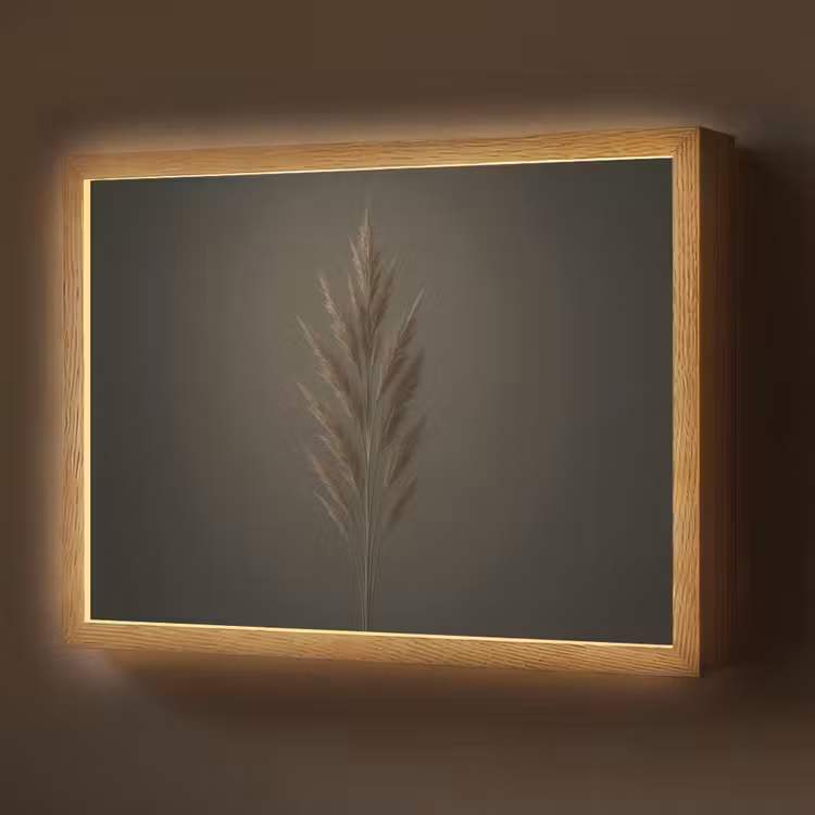 Tak - Pluimgras - Donkerbruin Light Box met batterij (Wandlamp) middel -z3d_website
