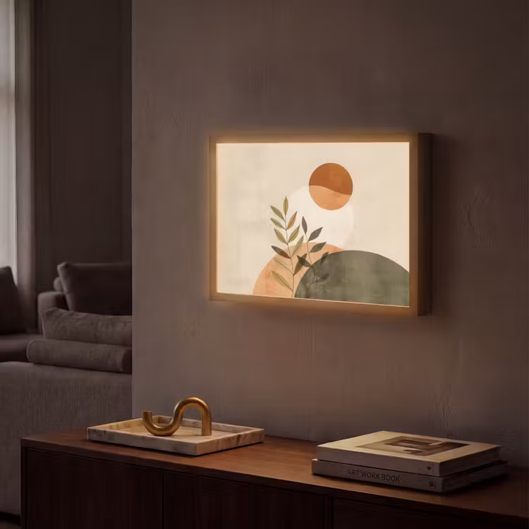 Takken - Vormen - Abstract Light Box met batterij (Wandlamp) middel -sfeer1
