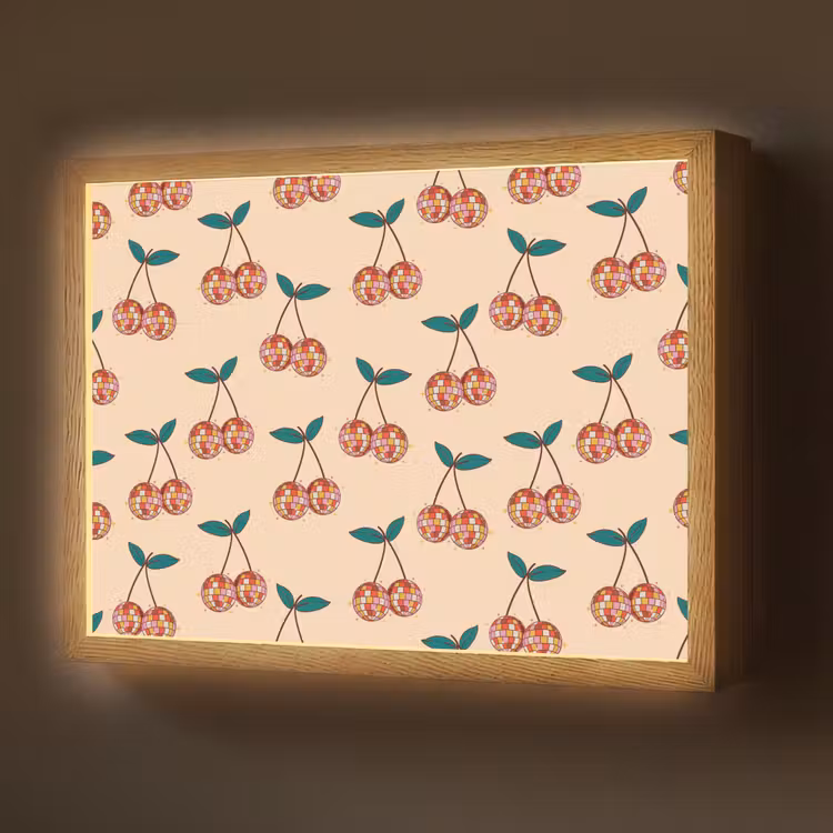 Kers - Disco - Patroon Light Box met batterij (Wandlamp) middel 907 -z3d_website