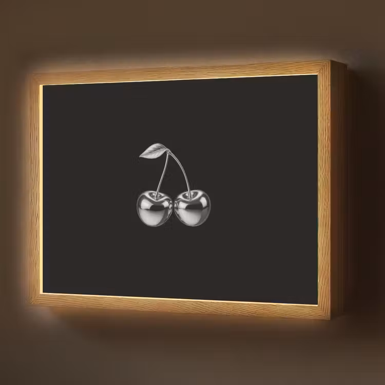 Kers - Luxueus - Metallic Light Box met batterij (Wandlamp) middel -z3d_website