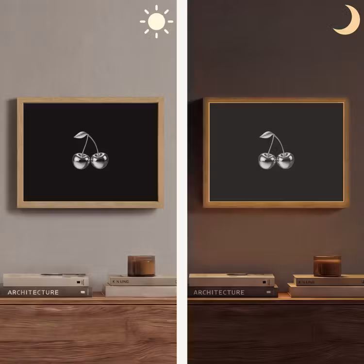 Kers - Luxueus - Metallic Light Box met batterij (Wandlamp) middel -sfeer3