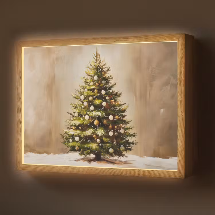 Kerst - Sfeer - Groen Light Box met batterij (Wandlamp) middel -z3d_website