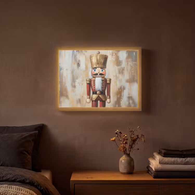 Kerst - Poppetje - Abstract Light Box met batterij (Wandlamp) middel -sfeer4