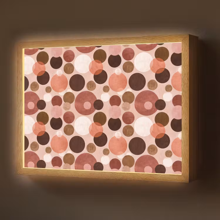 Cirkels - Modern - Kleurrijk Light Box met batterij (Wandlamp) middel 907 -z3d_website